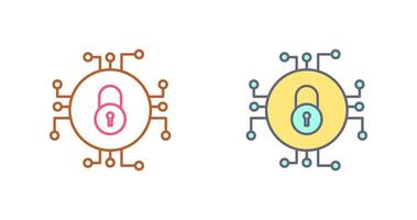 icono de vector de seguridad de datos único