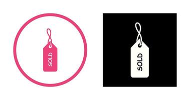 Unique Sold Tag Vector Icon