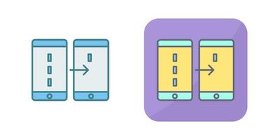 icono de vector de transferencia de datos único