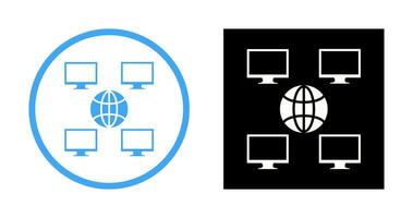 Unique Company Network Vector Icon