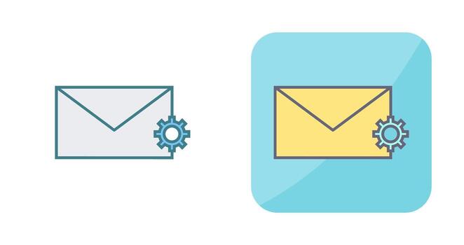 Unique Message Settings Vector Icon