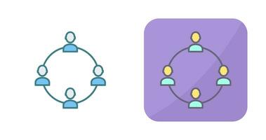 Unique Network Group Vector Icon