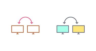 icono de vector de sistemas conectados únicos