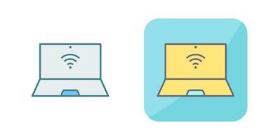 Unique Connected Laptop Vector Icon