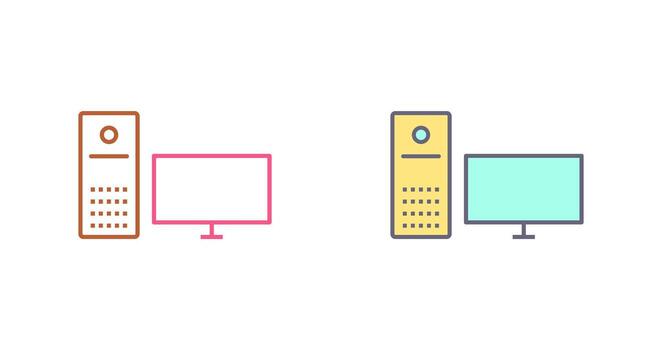 Unique Computer Vector Icon