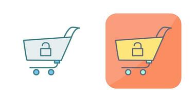 Unique Unlock Cart Vector Icon