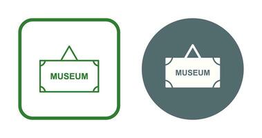 icono de vector de etiqueta de museo