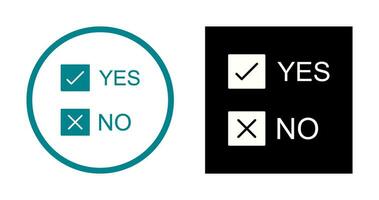 Yes No Option Vector Icon