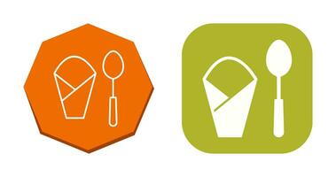 Spoon and Napkin Vector Icon