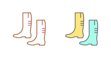 icono de vector de botas de jardinería