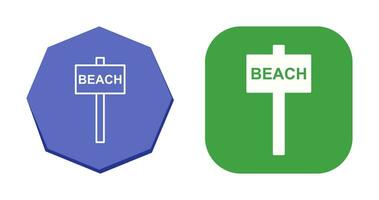 Beach Sign Vector Icon