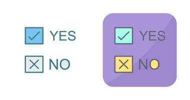 Yes No Option Vector Icon