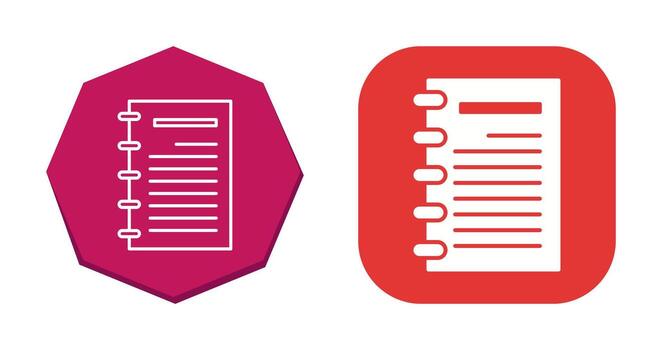 Notepad Vector Icon