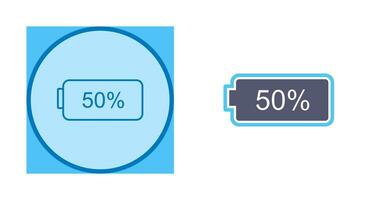 Unique Half Battery Vector Icon