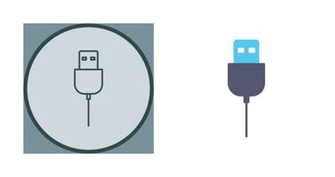 Unique USB Cable Vector Icon