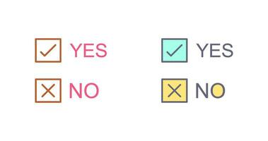 Yes No Option Vector Icon