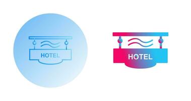 icono de vector de signo de hotel