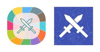 Unique Two Swords Vector Icon