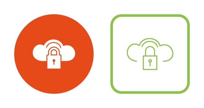 Secure Cloud Vector Icon