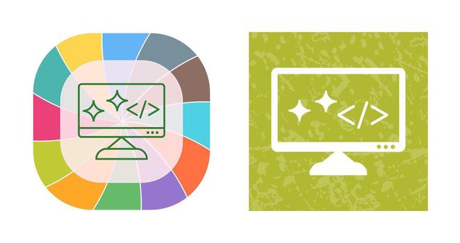 Unique Clean Code Vector Icon