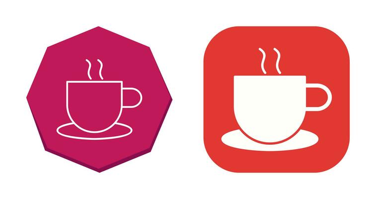 Unique Hot Coffee Vector Icon