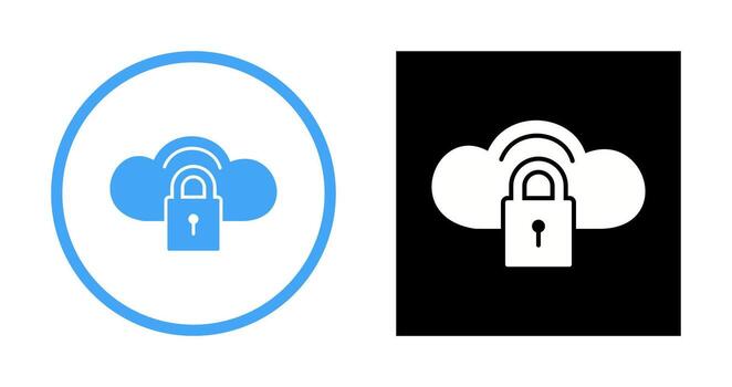 Secure Cloud Vector Icon