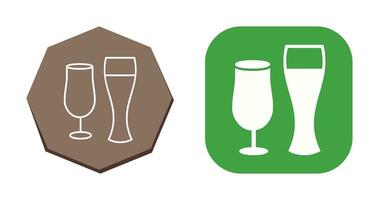 Unique Beer Glasses Vector Icon