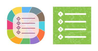 Unique Numbered list Vector Icon