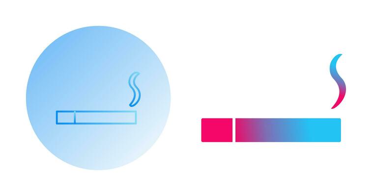 Unique Lit Cigarette Vector Icon