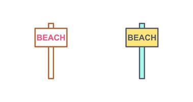 Beach Sign Vector Icon