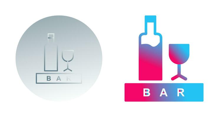 Unique Bar Sign Vector Icon