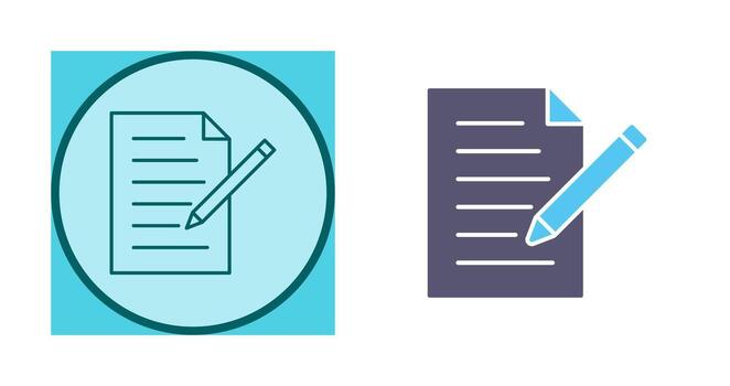 icono de vector de documento de edición único