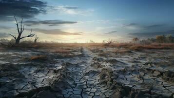 el profundo impacto de clima cambio en nuestra ambiente. generativo ai foto