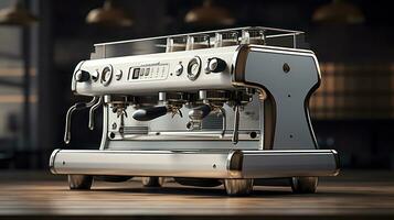 The Pulse of the Coffee House. Mastering the Commercial Espresso Machine. Generative AI photo
