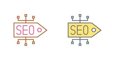 icono de vector de etiqueta seo