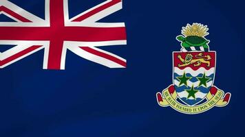 Cayman Islands Waving Flag Realistic Animation Video