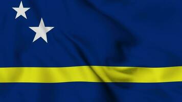 Curacao winken Flagge realistisch Animation Video