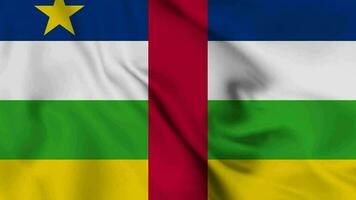 centraal Afrikaanse republiek golvend vlag realistisch animatie video