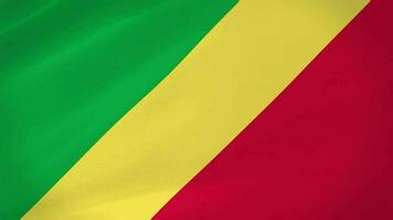 Congo golvend vlag realistisch animatie video