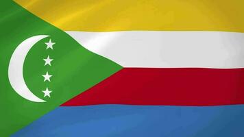 Comoros Waving Flag Realistic Animation Video