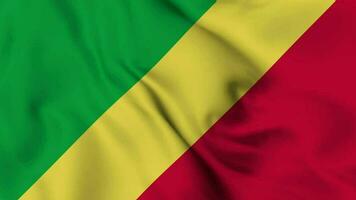 Congo golvend vlag realistisch animatie video