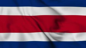 Costa Rica Waving Flag Realistic Animation Video