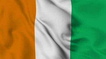 Ivory Coast Waving Flag Realistic Animation Video