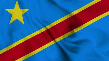 democratisch republiek van de Congo golvend vlag realistisch animatie video