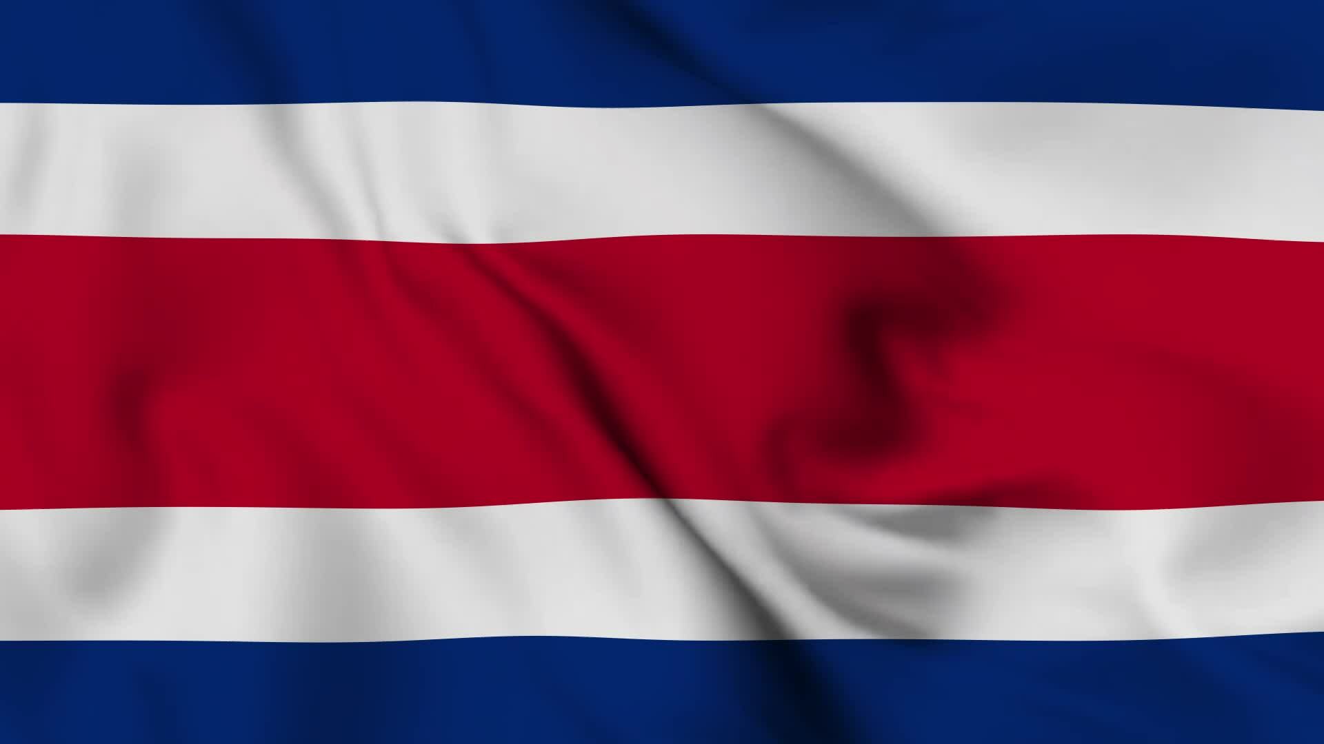 Costa Rica Waving Flag Realistic Animation Video 33671128 Stock Video ...