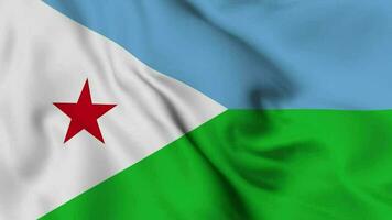Djibouti Waving Flag Realistic Animation Video