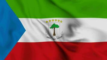 equatoriaal Guinea golvend vlag realistisch animatie video