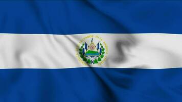 El Salvador Waving Flag Realistic Animation Video