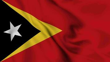 Timor leste golvend vlag realistisch animatie video