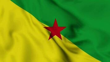 French Guiana Waving Flag Realistic Animation Video